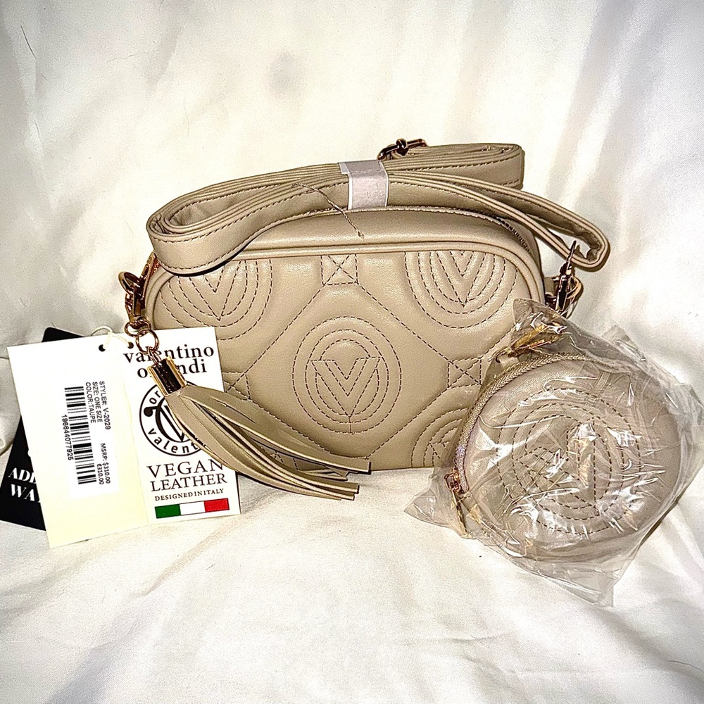 Valentino Orlandi Taupe Crossbody Bag